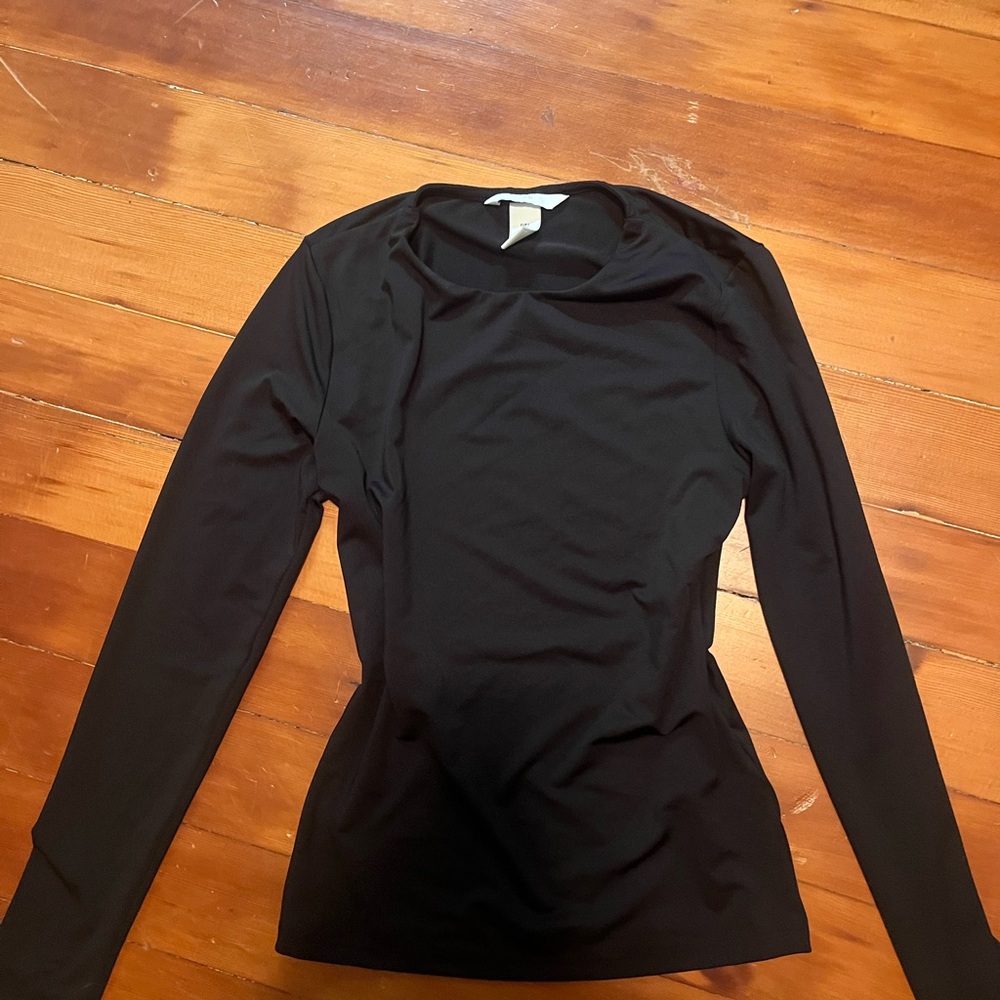 H&M Classic Black Long Sleeve Top
